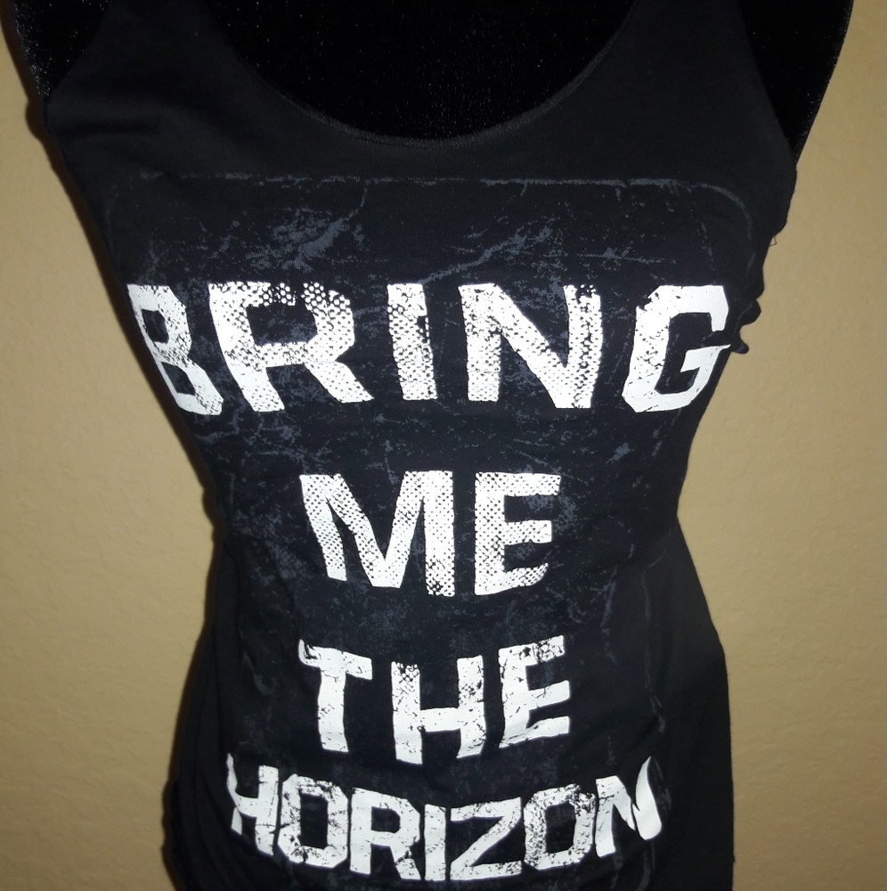 Black Bring Me The Horizon Tank Top- used